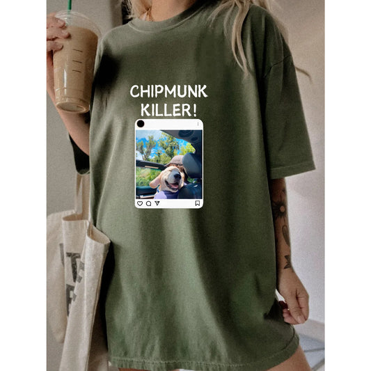 Chipmunk Killer!-Photo Personalized Custom Unisex T-shirt